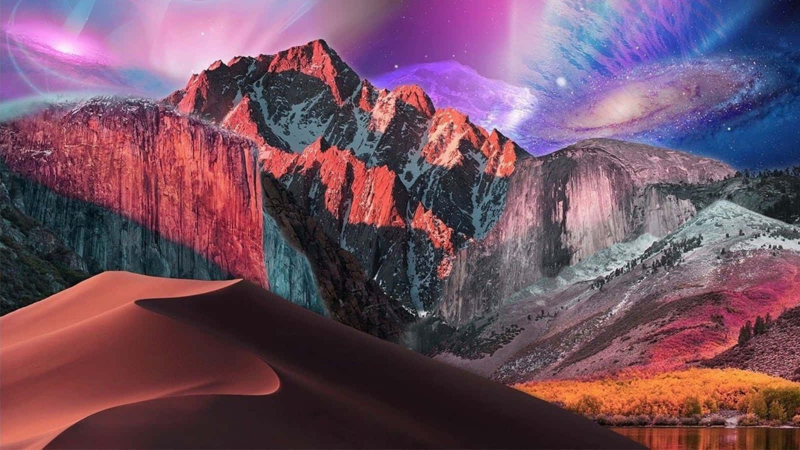 1600x900 Download Mashup Mountains MacOS MacBook Default Wallpaper