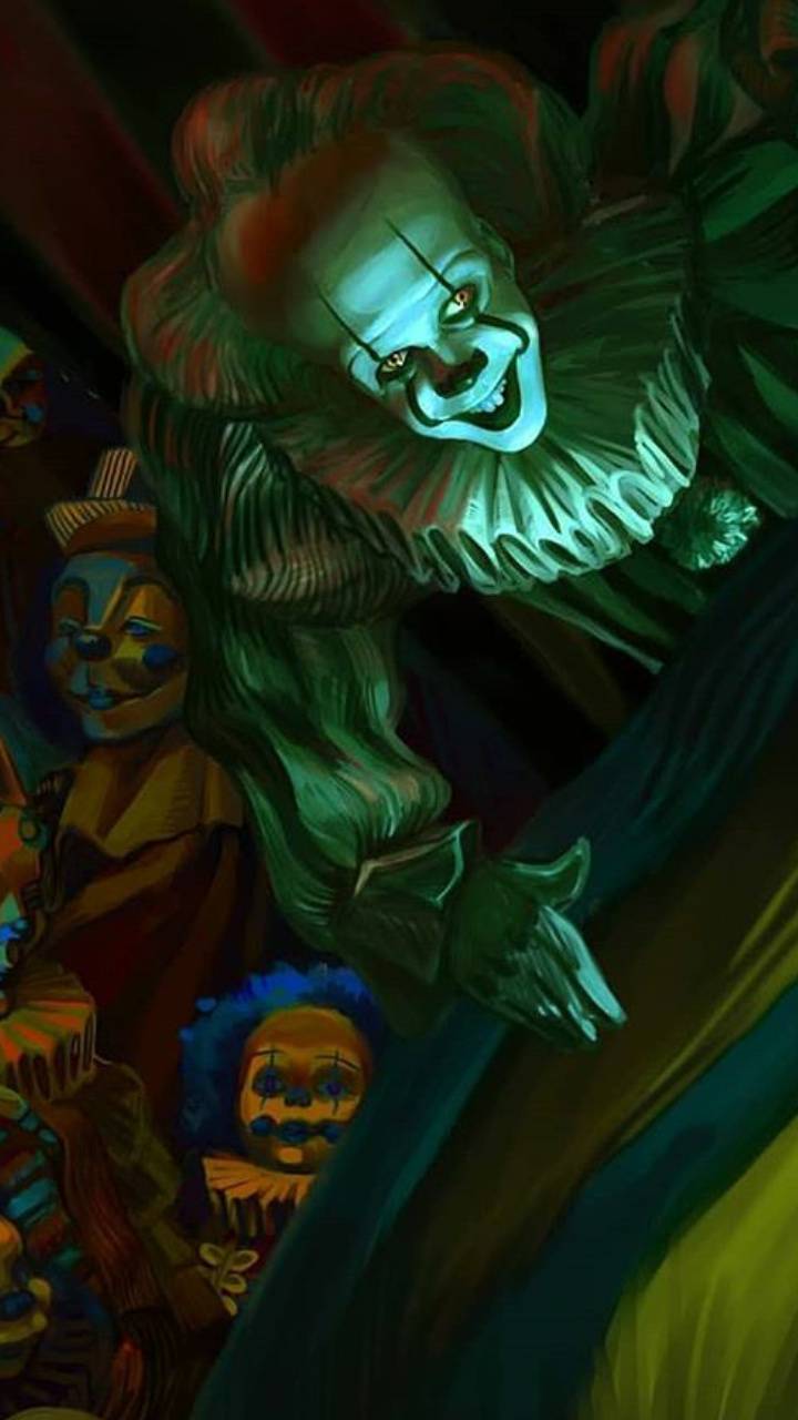 720x1280 Pennywise and clowns wallpaper