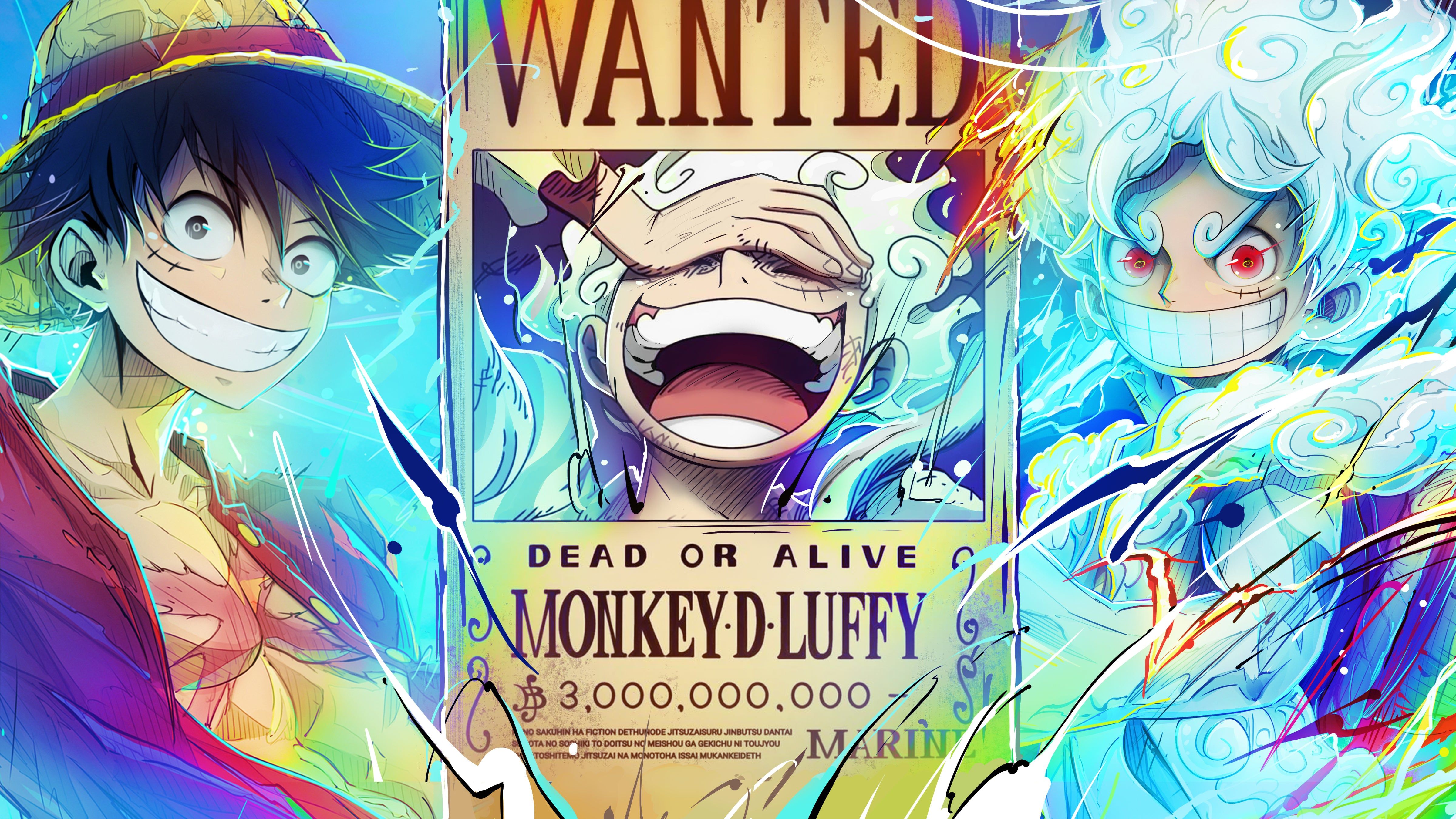 4800x2700 One Piece Designs. Luffy, Gear Fifth & More