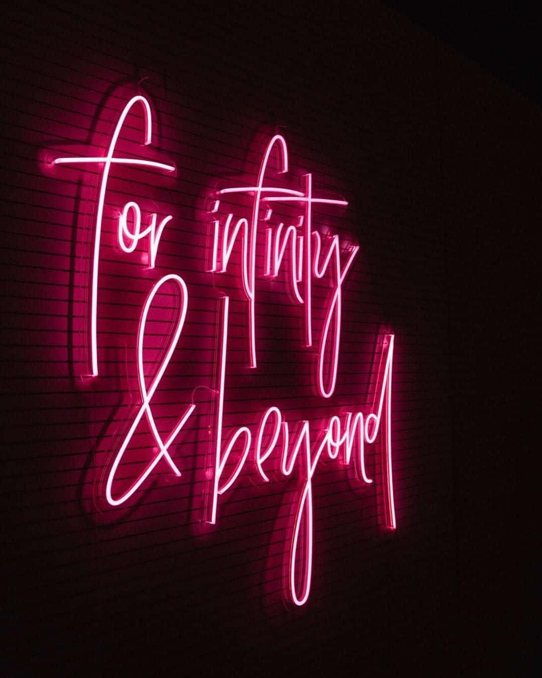 1080x1350 Download for infinity and beyond neon sign Wallpaper