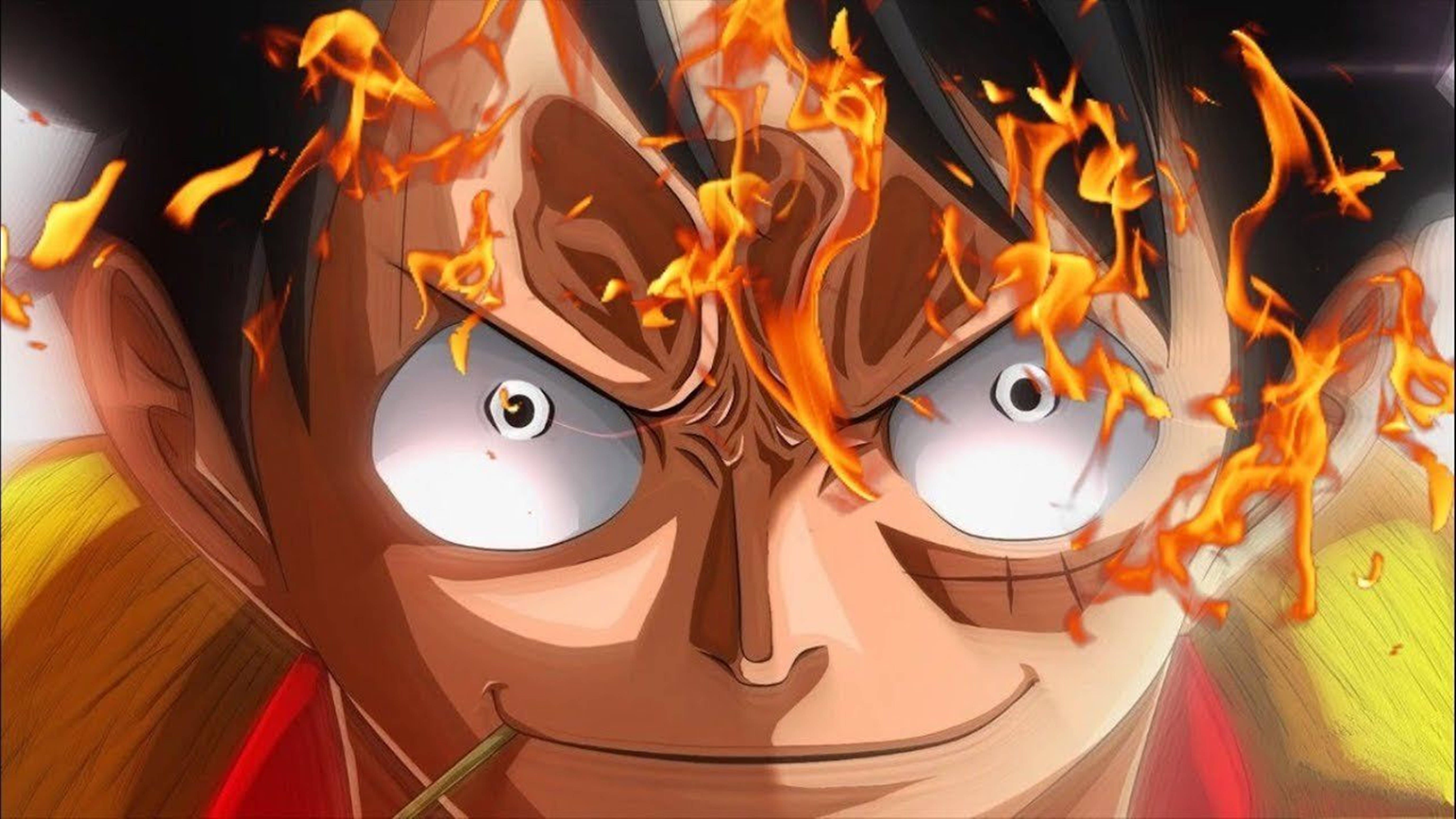5500x3094 Download Luffy Fire Face One Piece Wano 4K Wallpaper