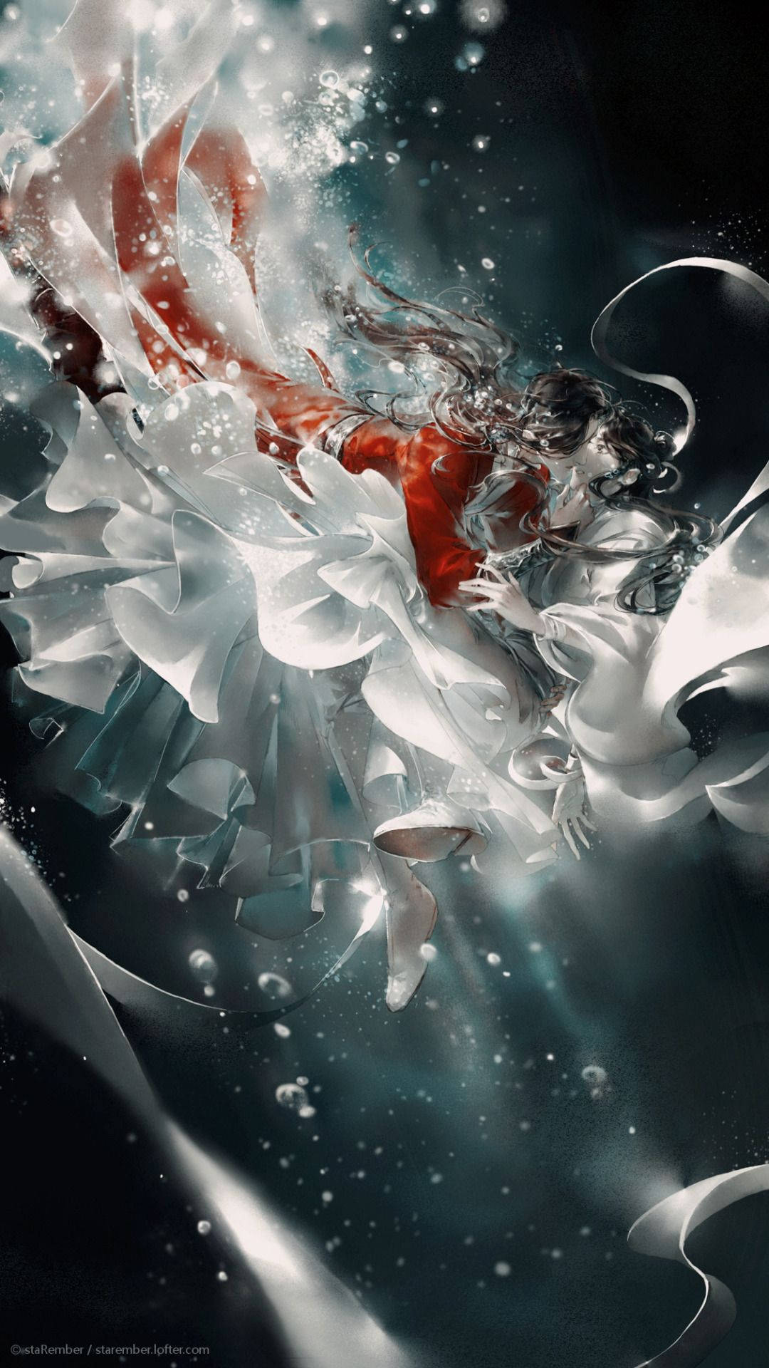 1080x1920 Download Hua Cheng Under Water Wallpaper