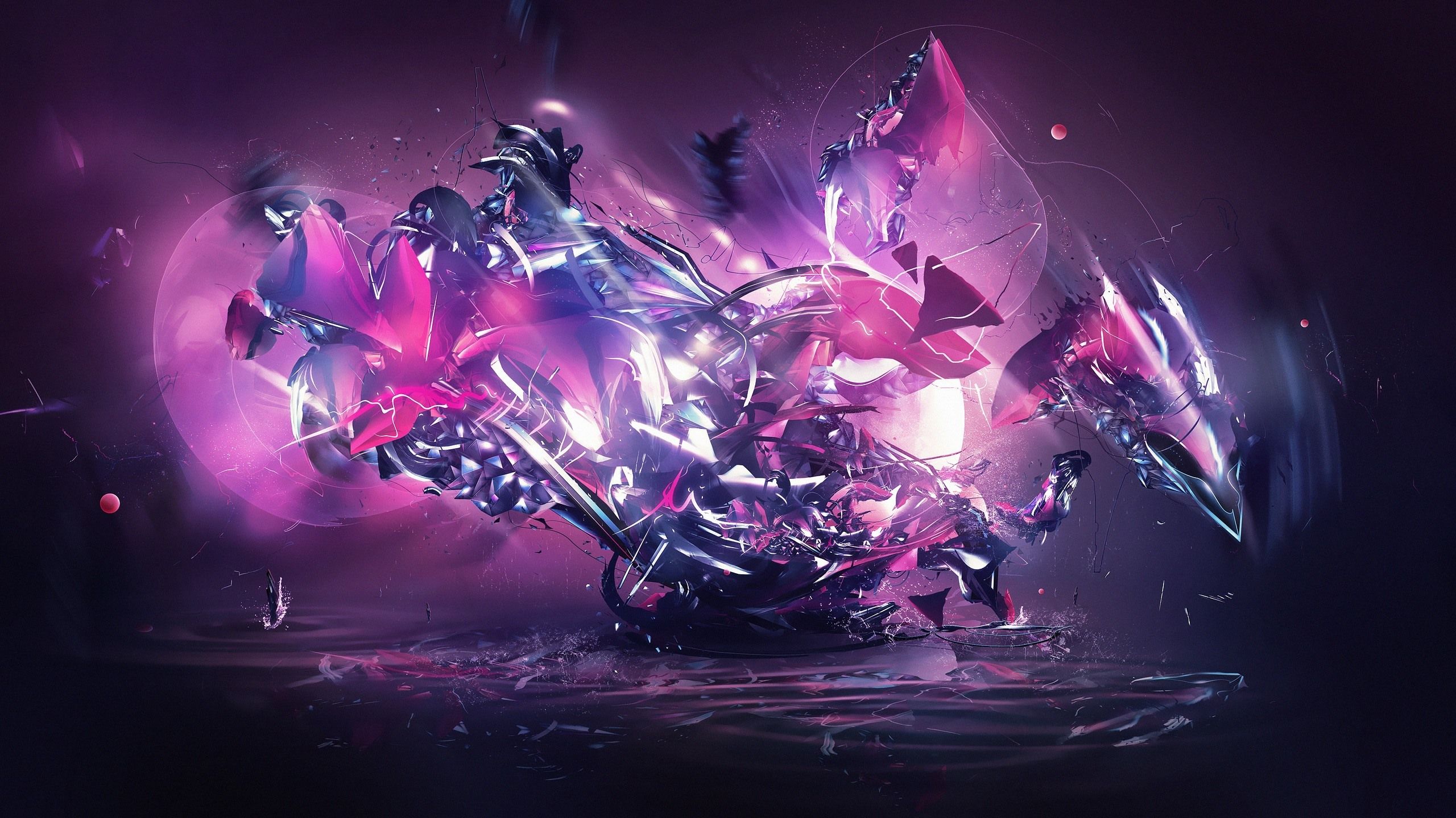 2560x1440 Wallpaper Abstract machine, purple style, creative design 2560x1440 QHD Picture, Image
