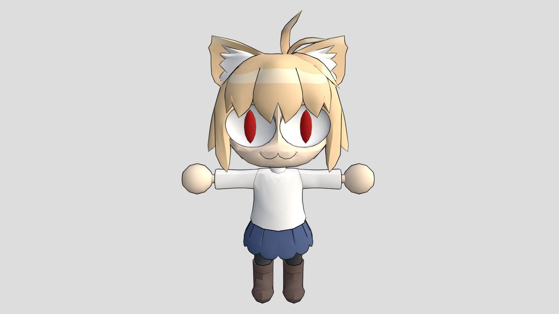 1920x1080 Game Ready Rig. Neco Arc Free 3D Model By Monki [5899228]