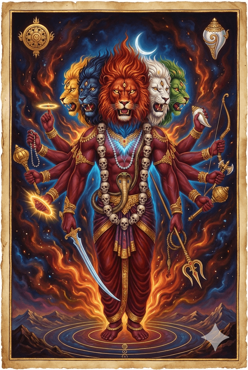 848x1264 Blaze of Aghora Narasimha