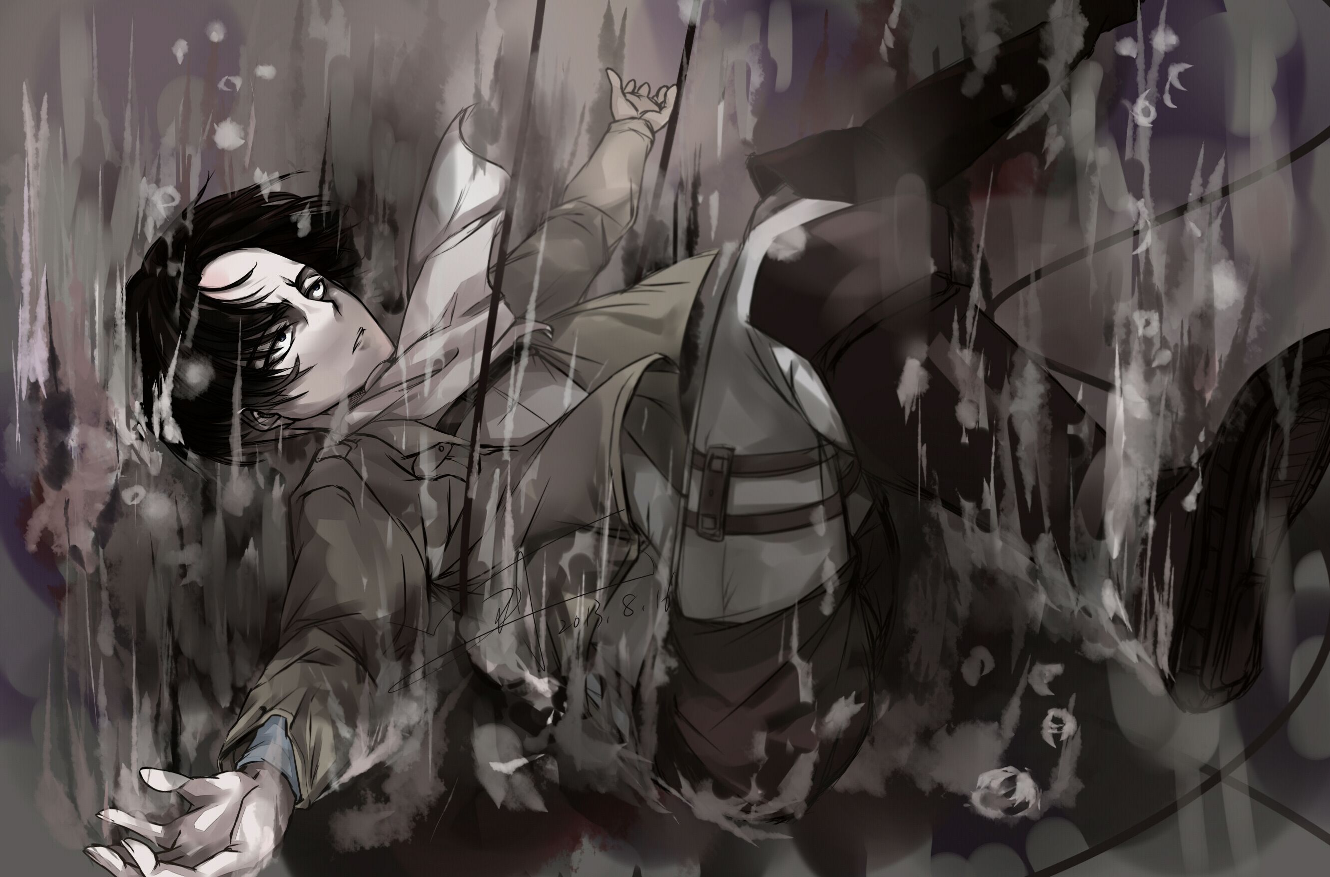 2657x1753 Levi Ackerman HD Wallpaper on Titan Artwork by 皊风霙 (pixiv)x1753