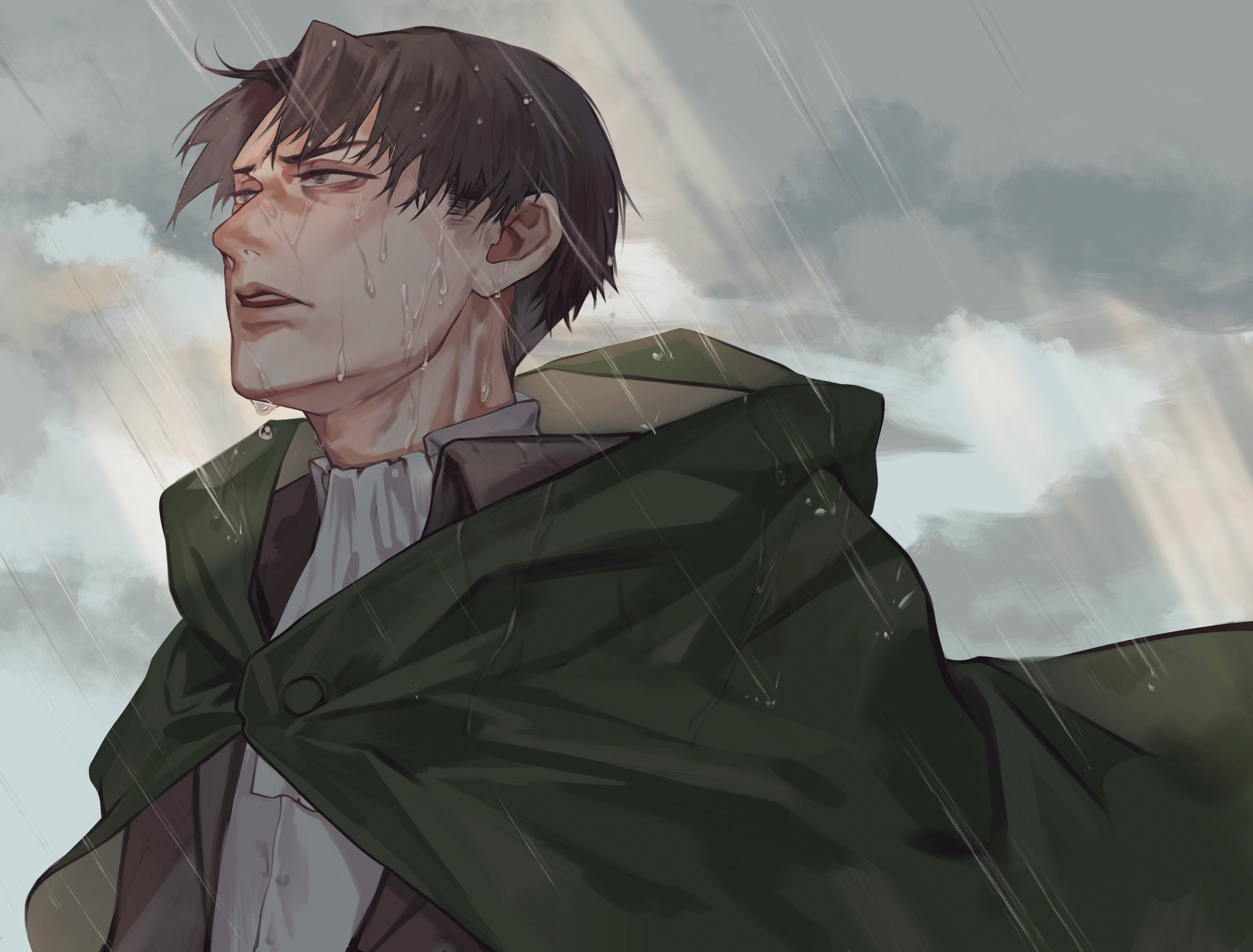 5000x3800 Download Levi Soaked In The Rain 4K Wallpaper