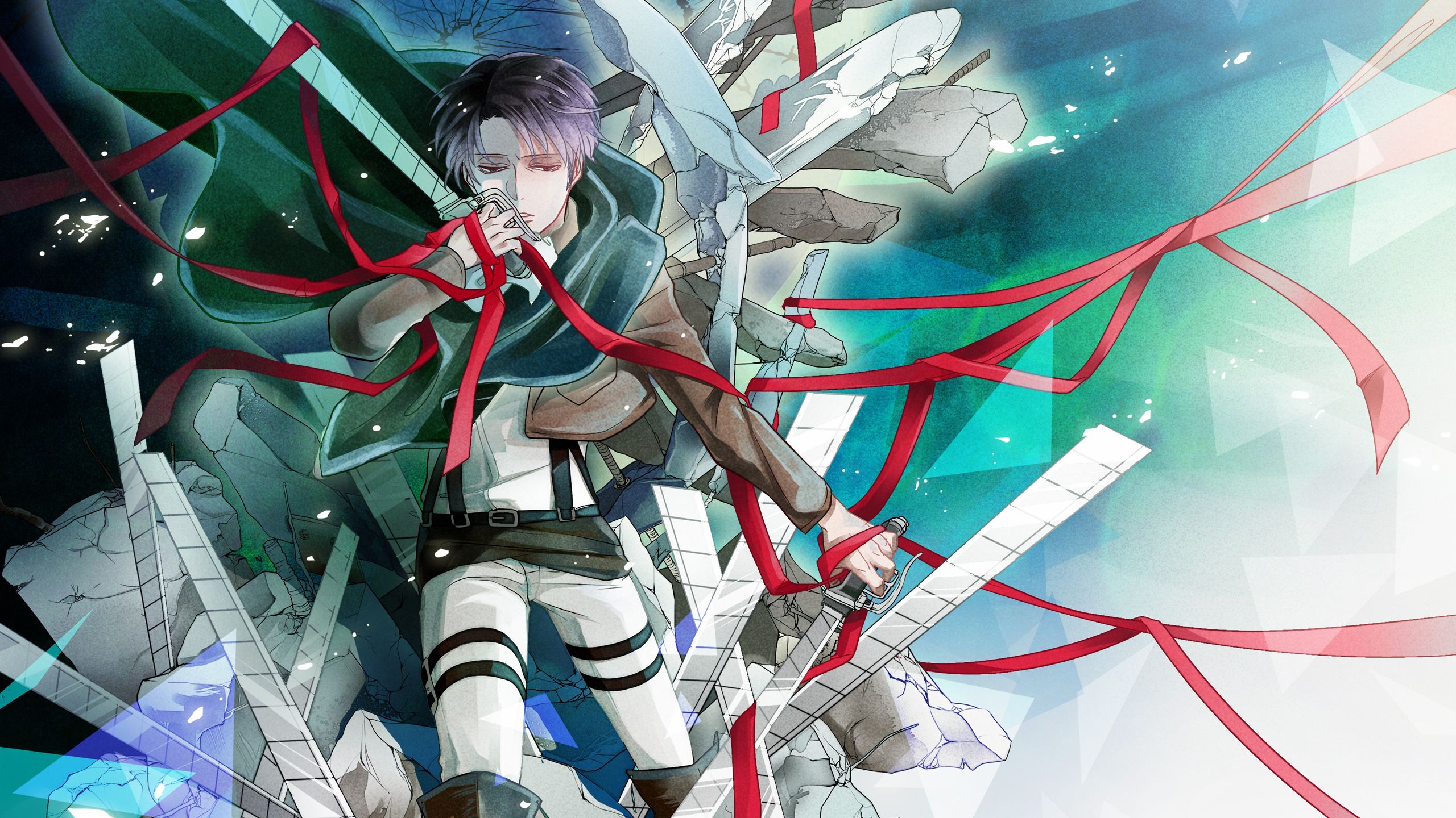 2560x1440 Levi Ackerman HD Attack On Titan Wallpaper