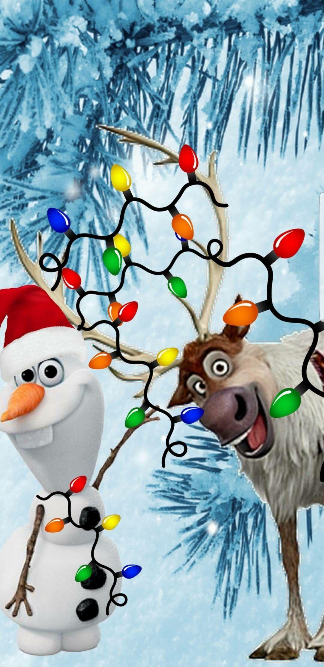 1080x2220 Olaf Christmas Phone Wallpaper