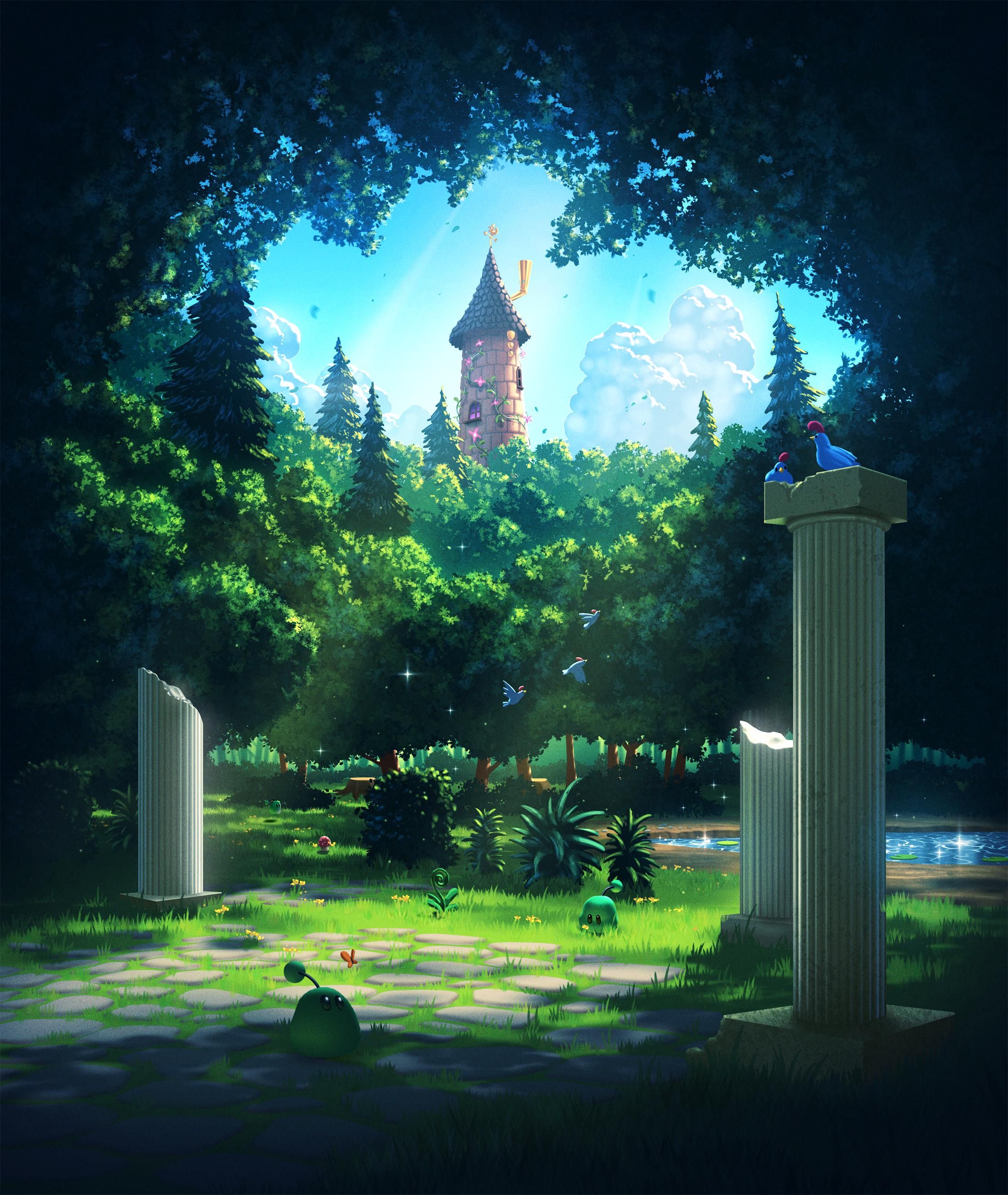 2200x2608 The Wizard's tower, as seen from the Secret Woods
