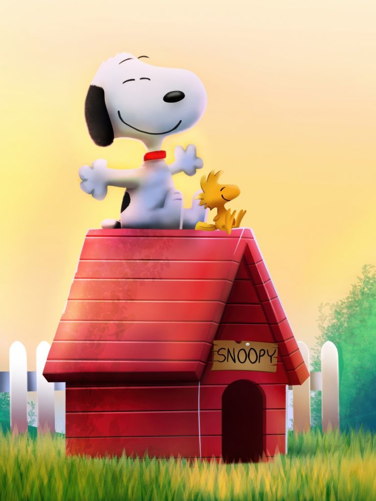 768x1024 Snoopy & Woodstock Wallpaper 4K, Best friends, 3D, 5K
