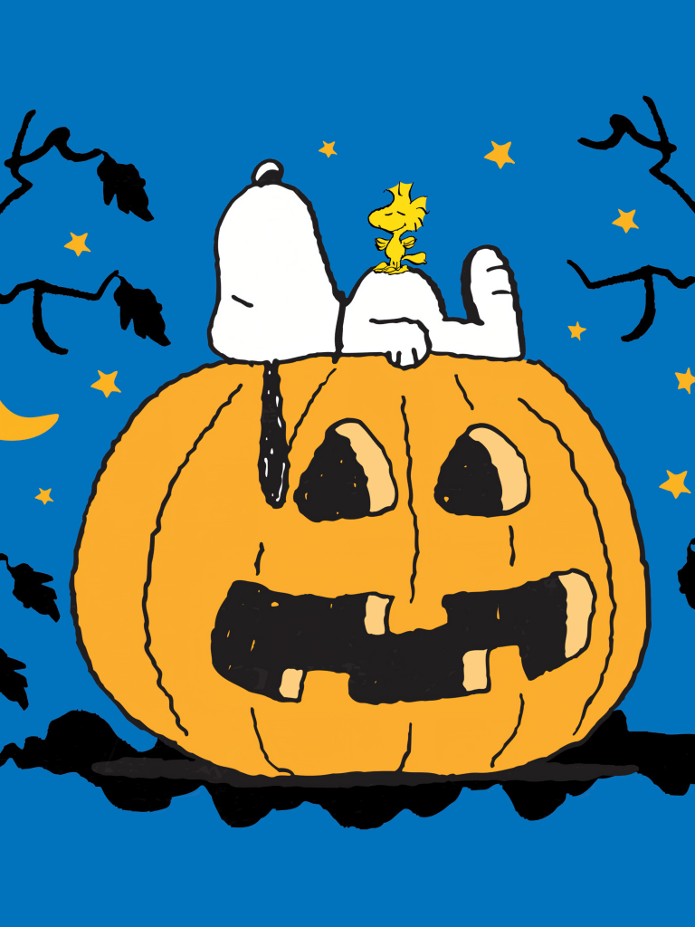 768x1024 Snoopy Wallpaper 4K, Halloween Pumpkin