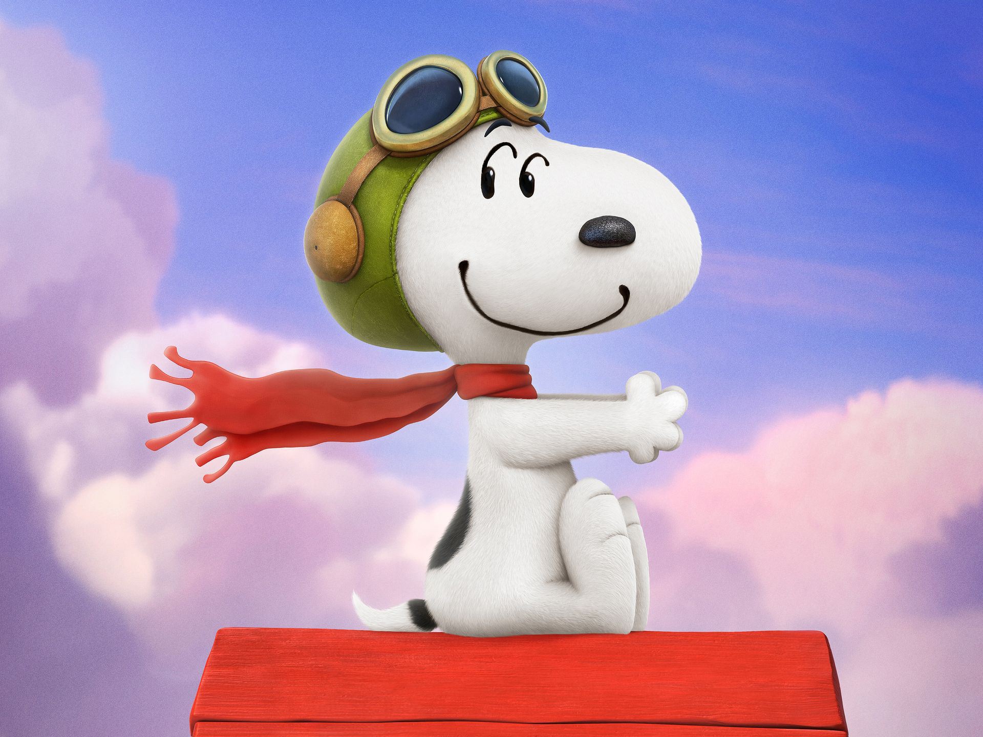 1920x1440 Phone wallpaper: Snoopy, Red Baron, Movie, The Peanuts Movie, Scarf 769925