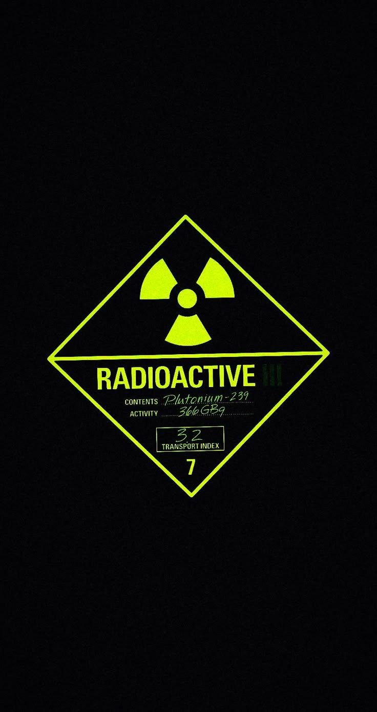 736x1389 Glowing Radioactive Sign Wallpaper. Radiation symbol wallpaper, Radium design, Radioactive warning wallpaper