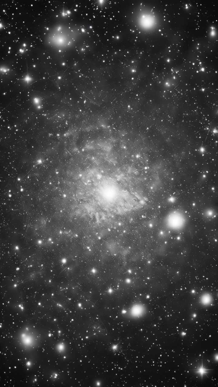 720x1280 A Black And White Themed Galaxy With A Twinkling Star At The Center. Wallpaper [91845ffc6c5947dd9682] By Wallpaper HD