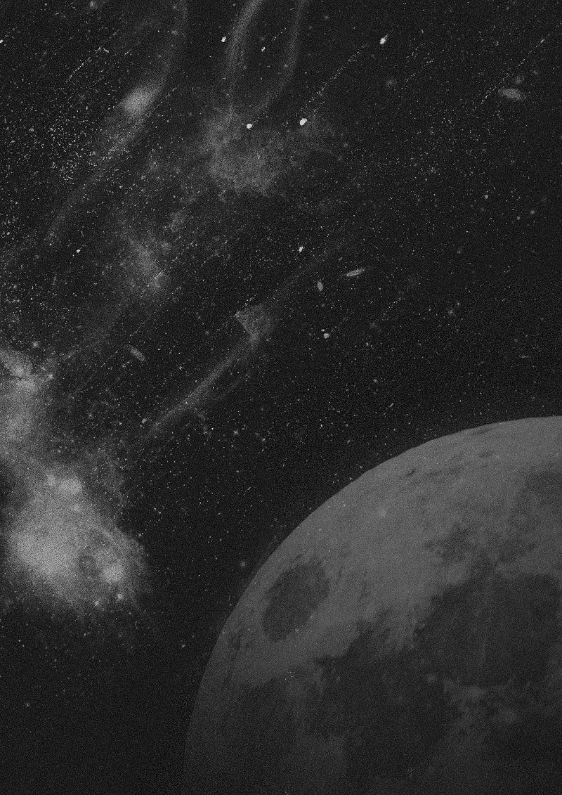 800x1131 Aesthetic galaxy background, black white