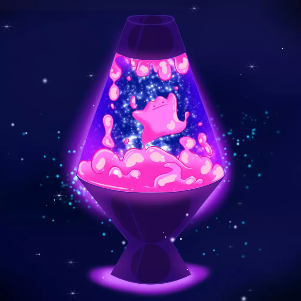 1024x1024 Live wallpaper Ditto Lava Lamp // Pokemon download on