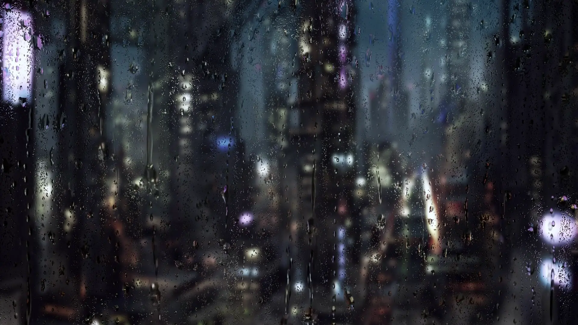 1920x1080 Rainy City Window Live Wallpaper