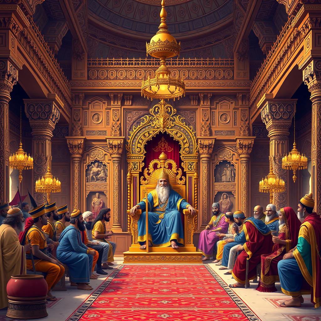 1024x1024 Royal Court of King Dhritarashtra Glimpse into Ancient Hastinapura