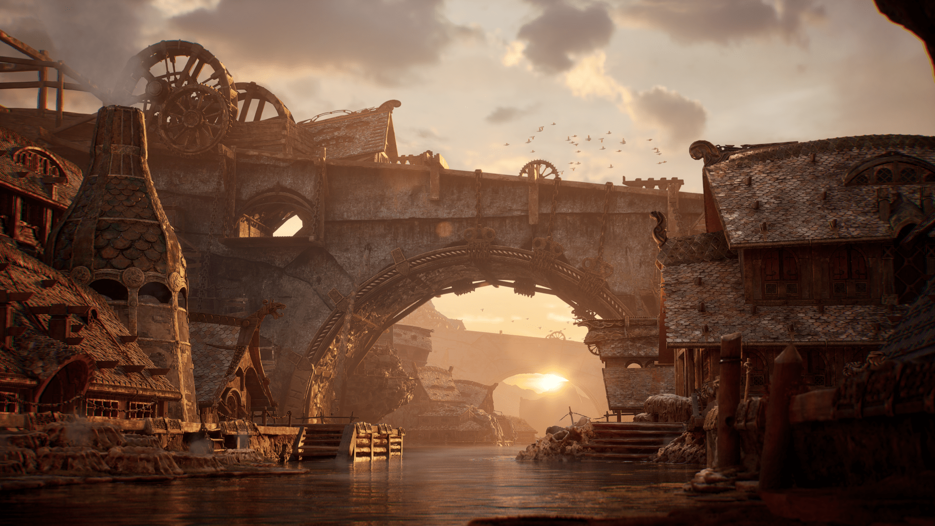 1920x1080 God of War Ragnarök Fanart. The City of Metal