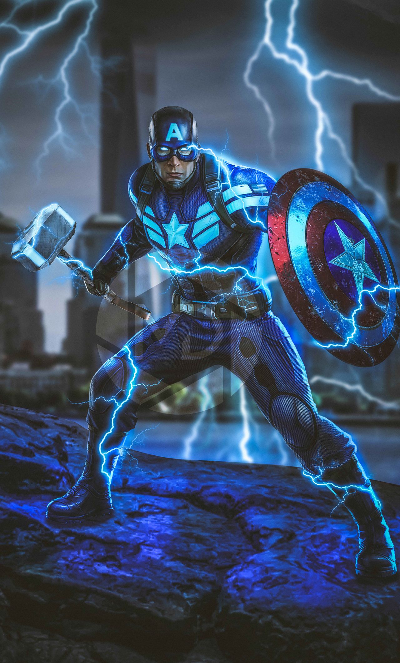 1280x2120 Captain America Mjolnir Avengers Endgame 4k 2019 iPhone , HD 4k Wallpaper, Image, Background, Photos and Picture