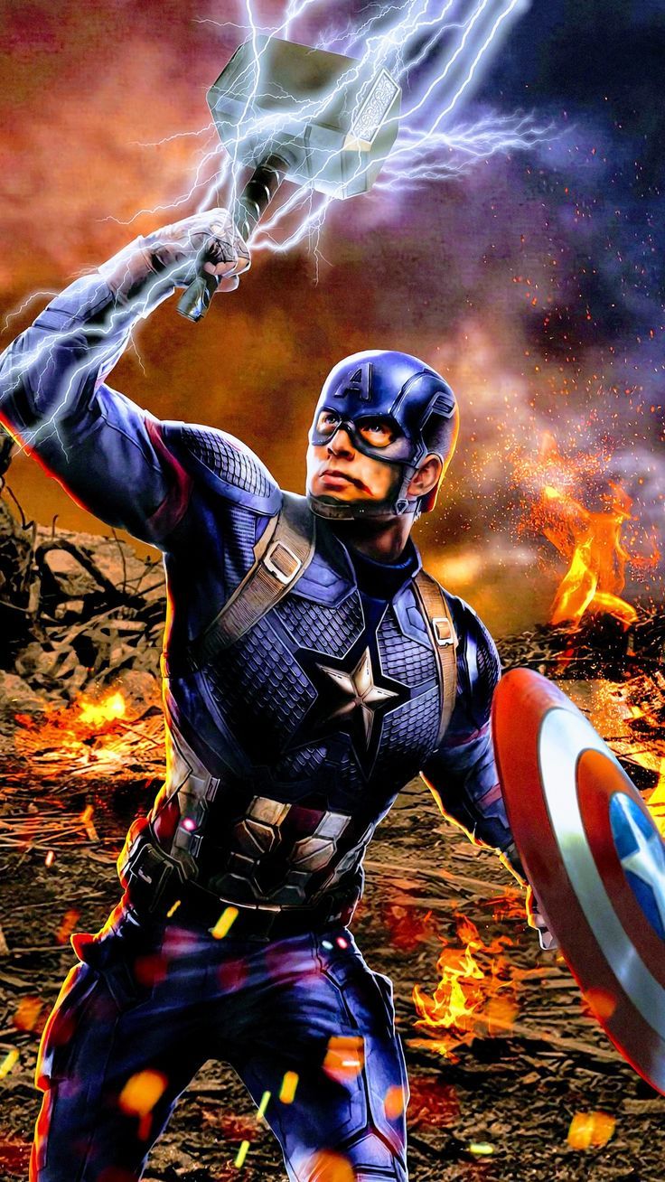736x1308 Captain America Avengers Endgame Mjolnir Sony Xperia X, XZ, Z5 Premium , HD 4k Wallpaper, Image, Background, Photos and Picture