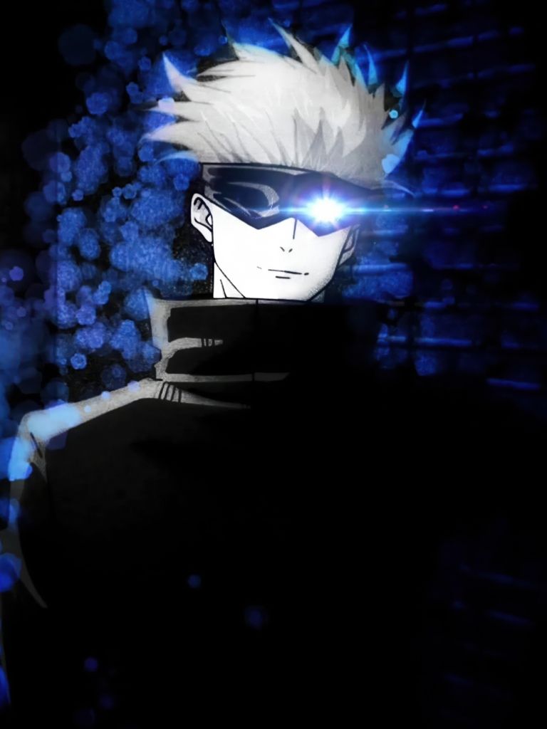 768x1024 Satoru Gojo Wallpaper 4K, Jujutsu Sorcerer, Dark background