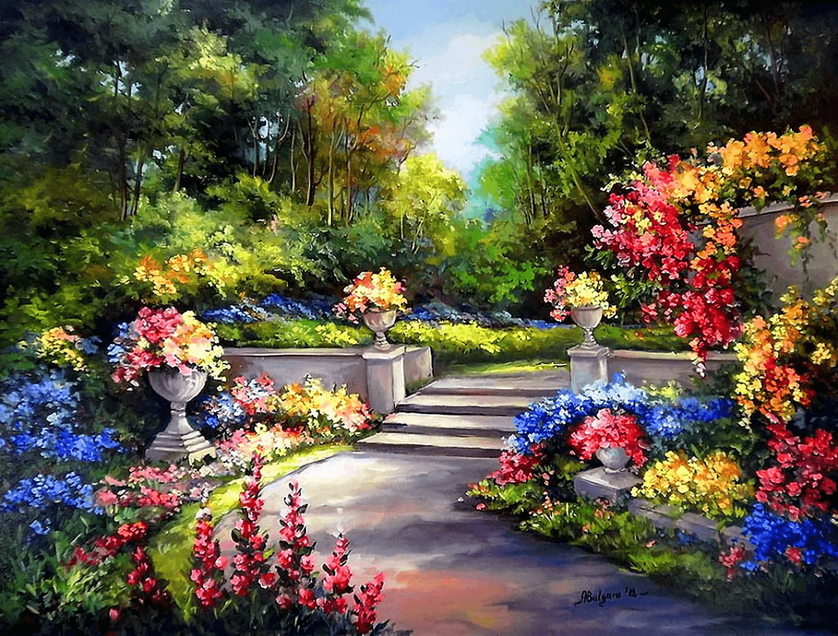 Garden Art Wallpapers Top Free Garden Art Backgrounds Wallpaperaccess