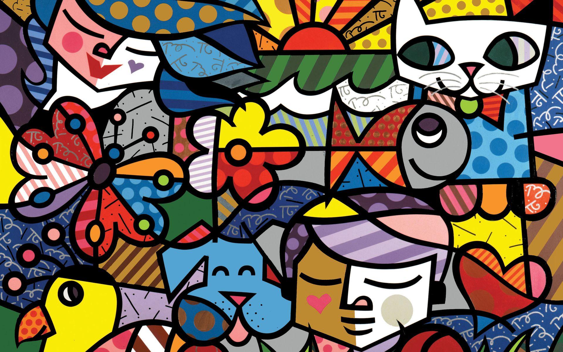 1920x1200 Cartoon Garden Art Wallpaper