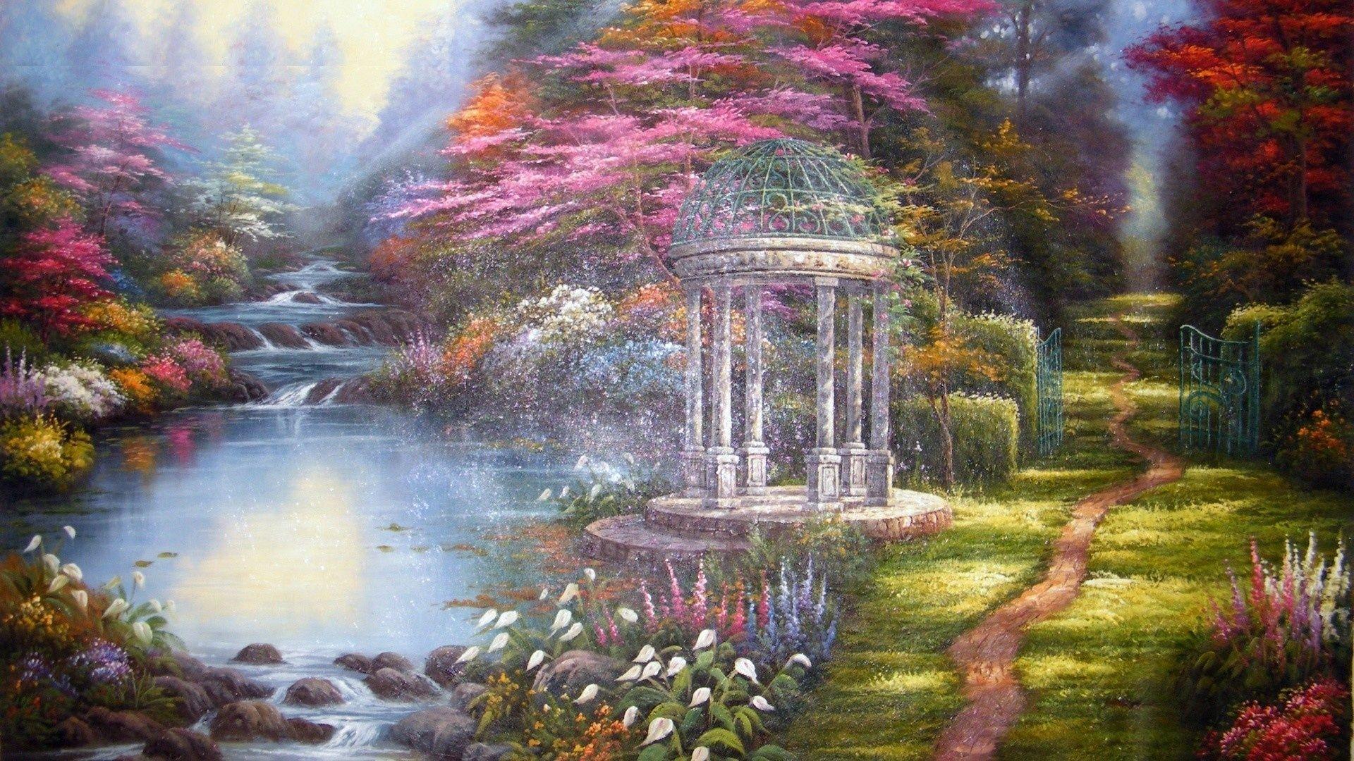 1920x1080 Garden Art Wallpaper