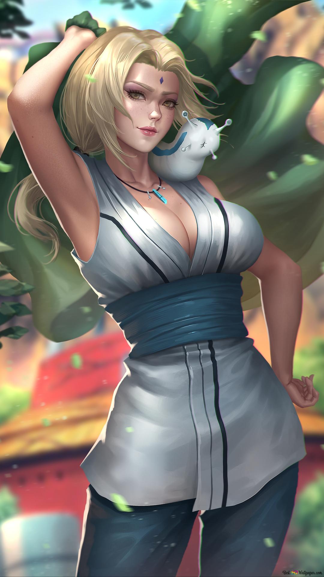 1080x1920 Hot fifth hokage Tsunade 2K wallpaper download