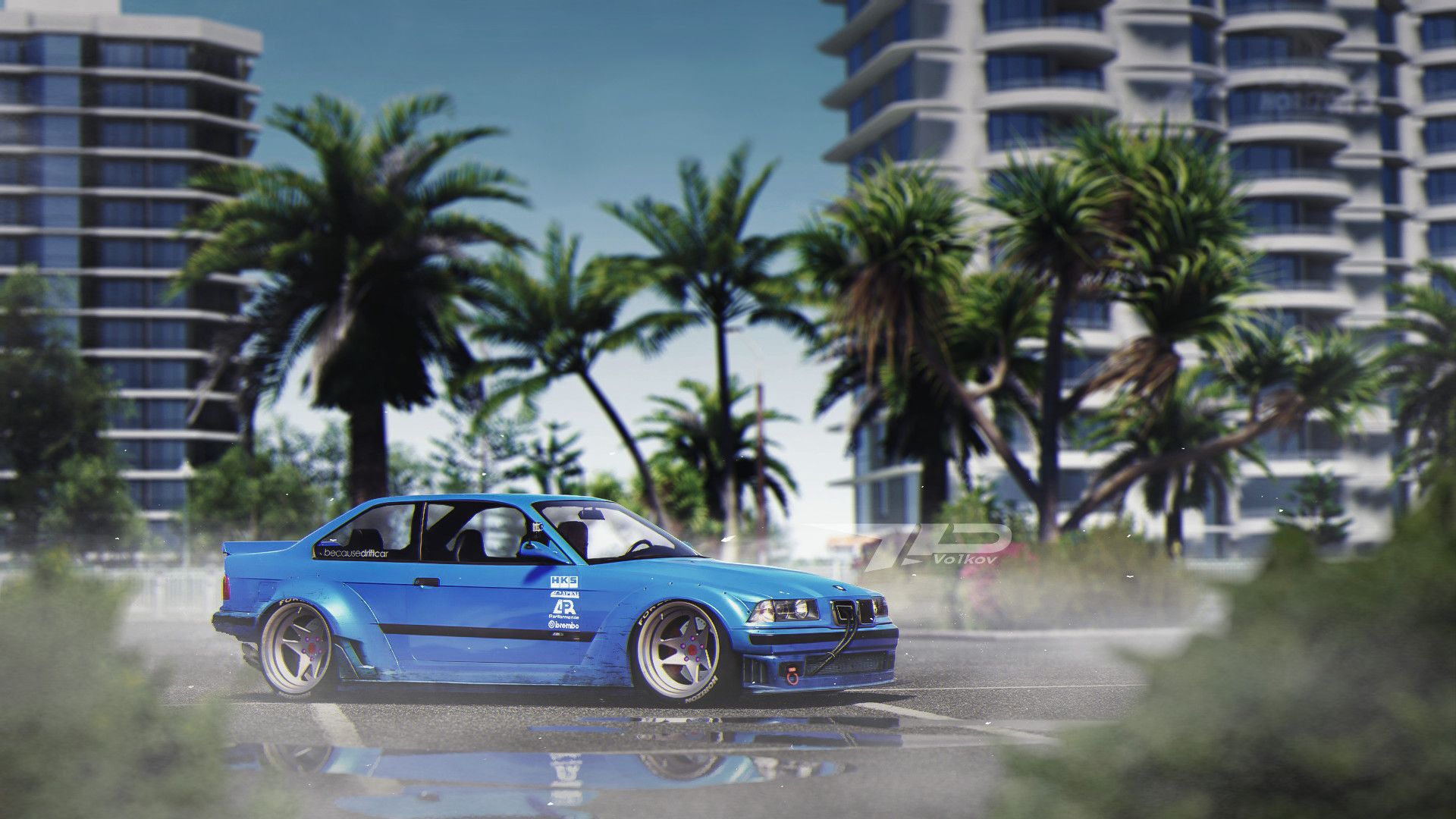 1920x1080 BMW M3 E36 Drift Setup