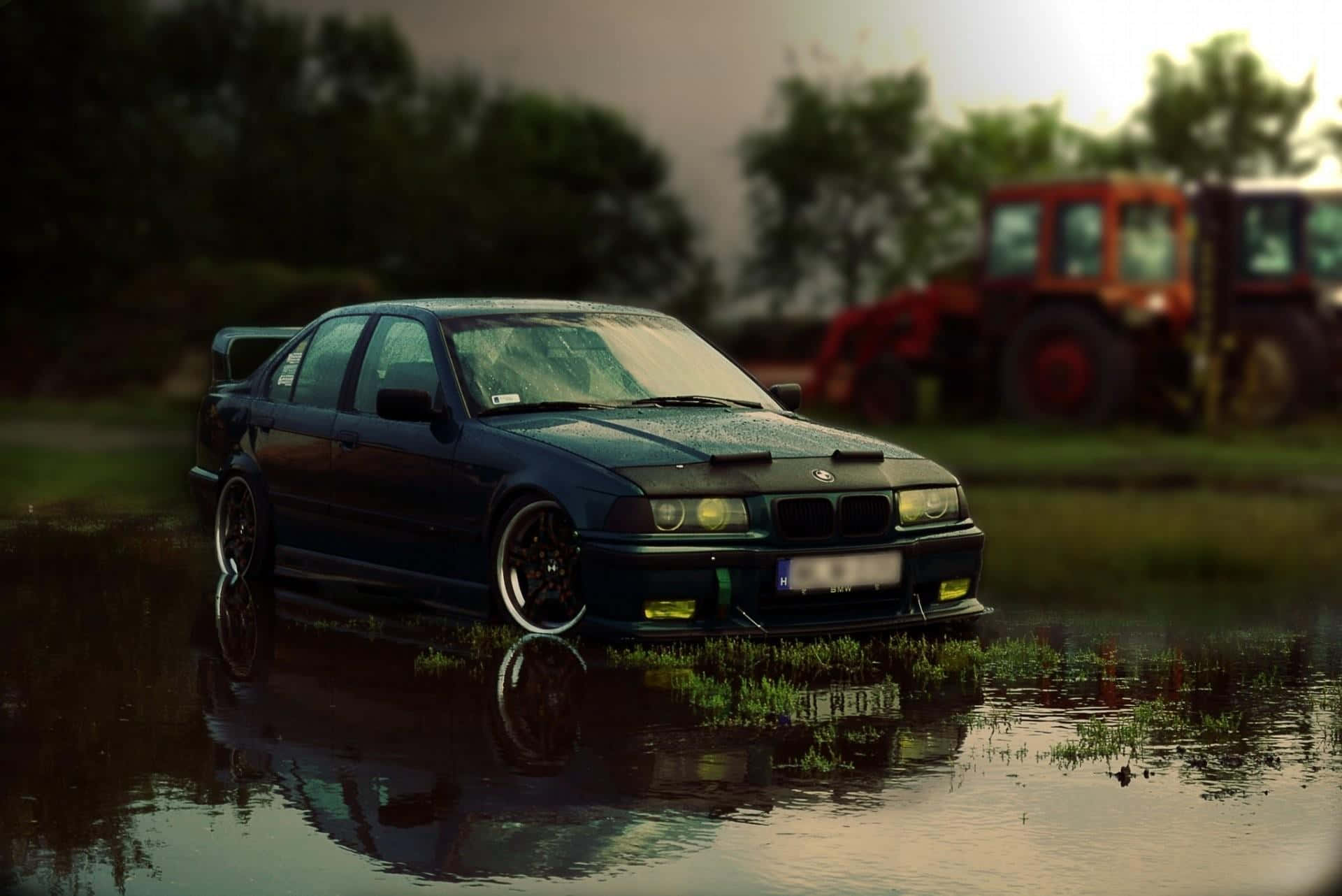 1920x1282 Download B M W E36 Coupe Near Water Reflection Wallpaper