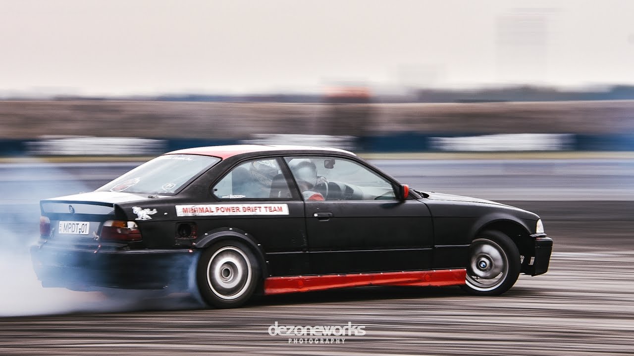 1280x720 BMW E36 325i Driftingár Viktor. Amateur Drift Training Day.02.18 Tököl Airport