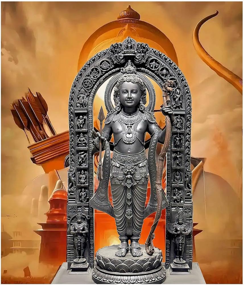 858x1000 IDEAL FOZ Shri Ram Wallpaper Lord Rama Poster for Home Décor Hindu Art Print (Design 4X5) : Amazon.in: Home Improvement