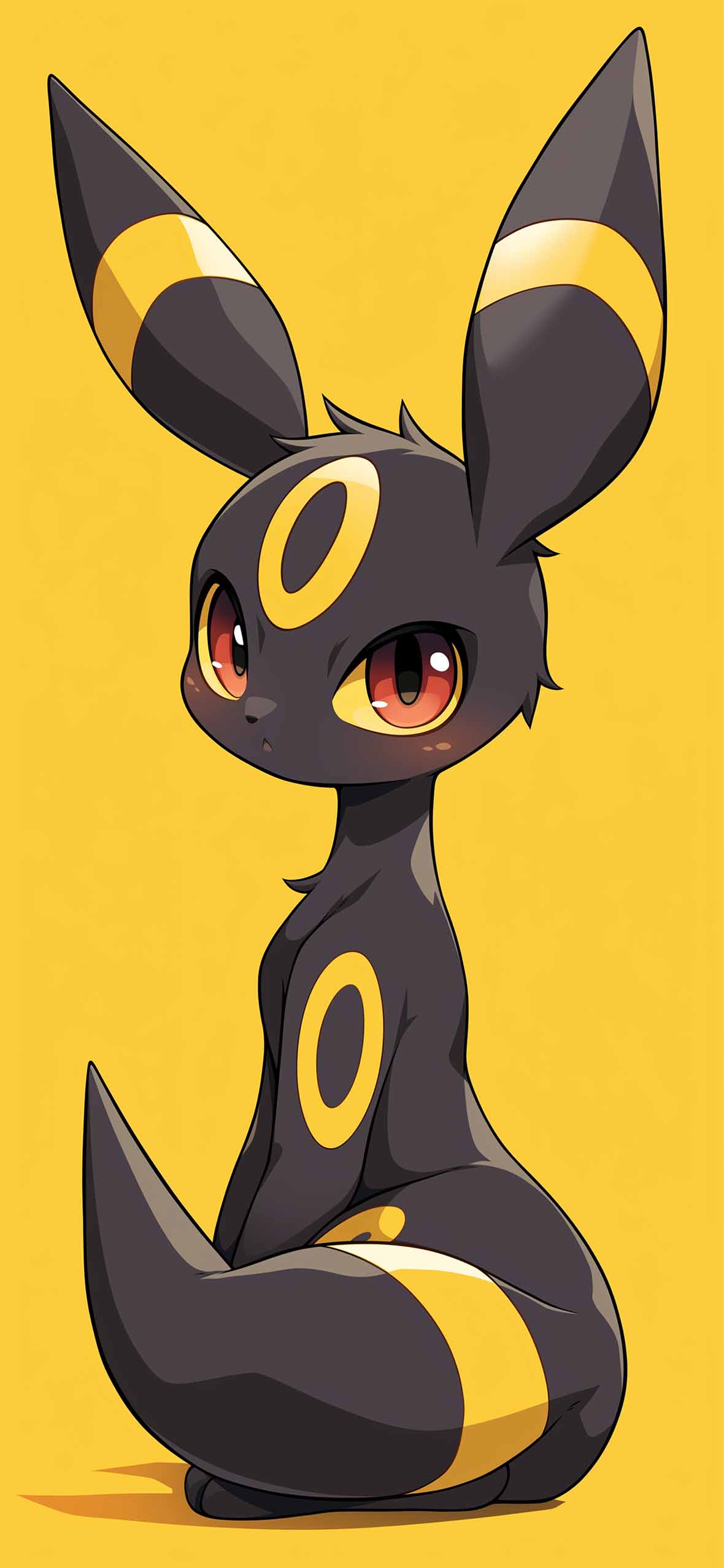 1180x2554 Umbreon Cartoon Style Yellow Wallpaper Wallpaper HD