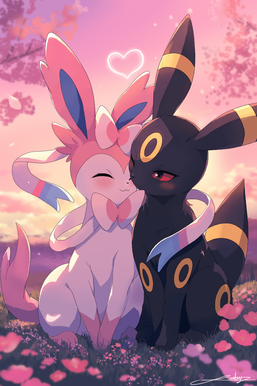 1024x1536 Sylveon and Umbreon
