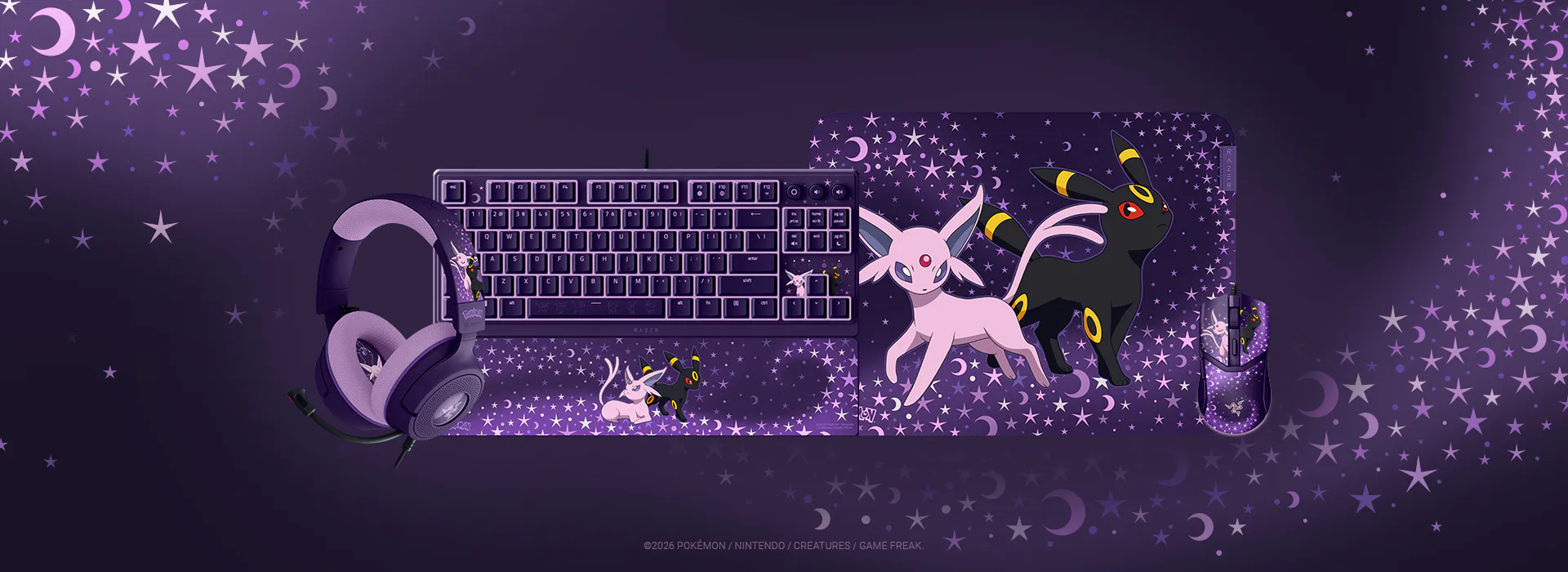 1920x700 Pokémon Razer Collab & Umbreon Collection Gaming Peripherals. Razer United States