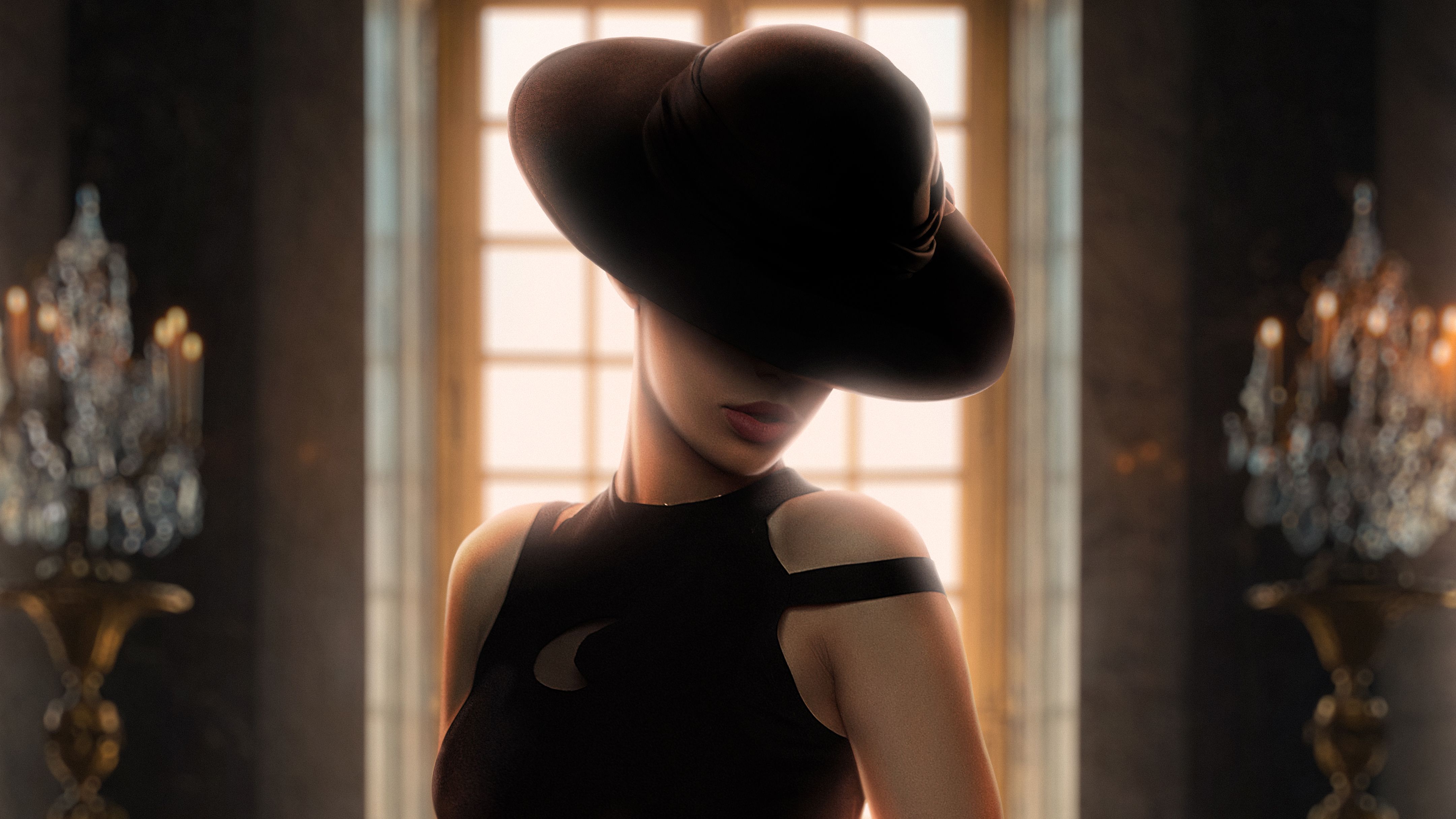 4320x2430 Classic Girl With Hat 4k Wallpaper, HD Photography Wallpaper, 4k Wallpaper, Image, Background, Photos and Picture