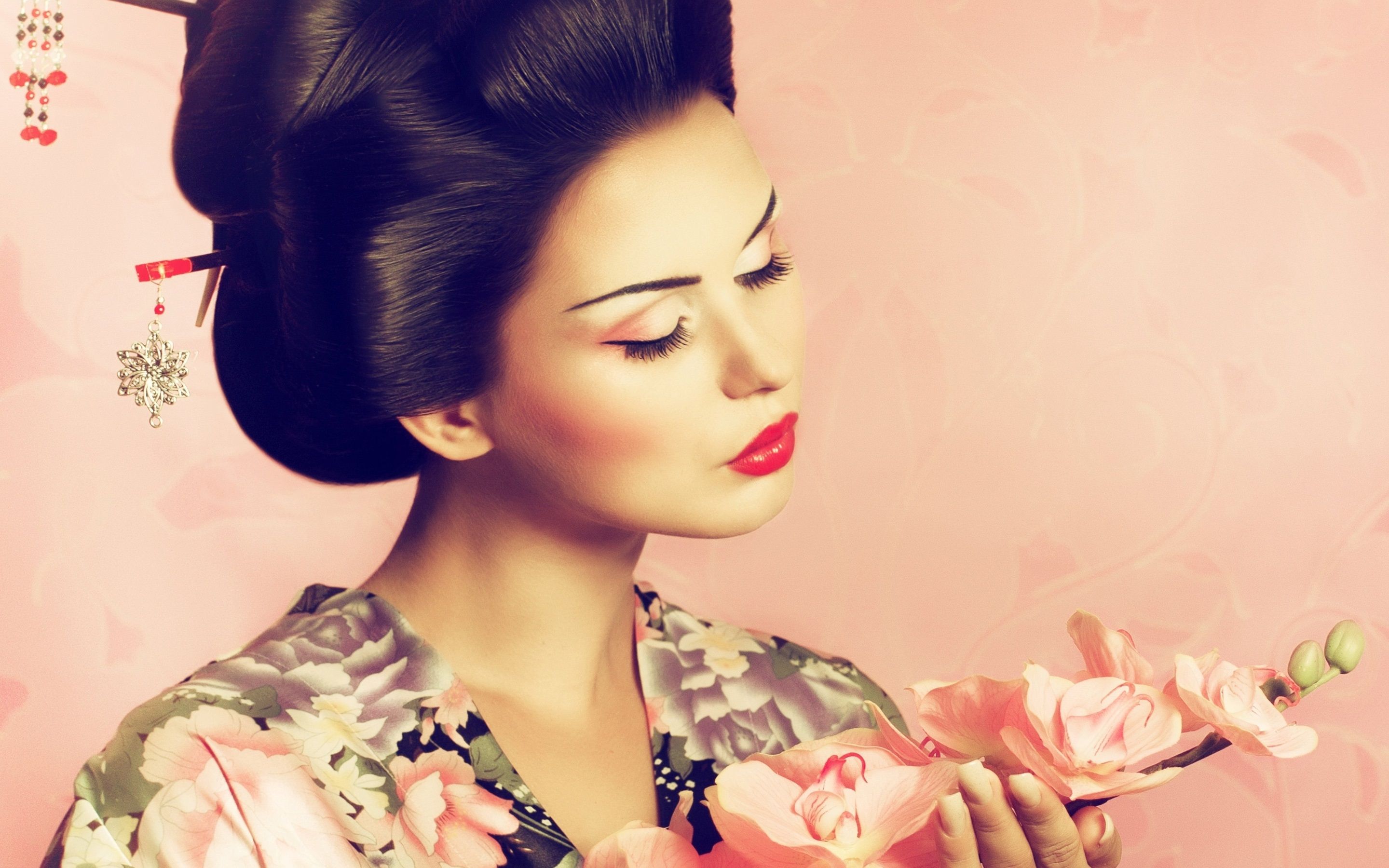 2880x1800 Wallpaper Japanese girl, kimono, classic hairstyle 2880x1800 Picture, Image
