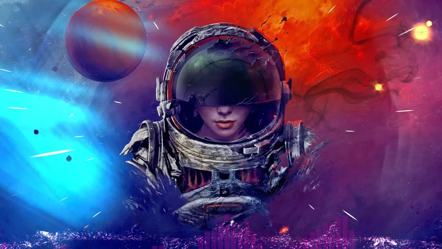 1500x844 Girl Astronaut Classic Wallpaper