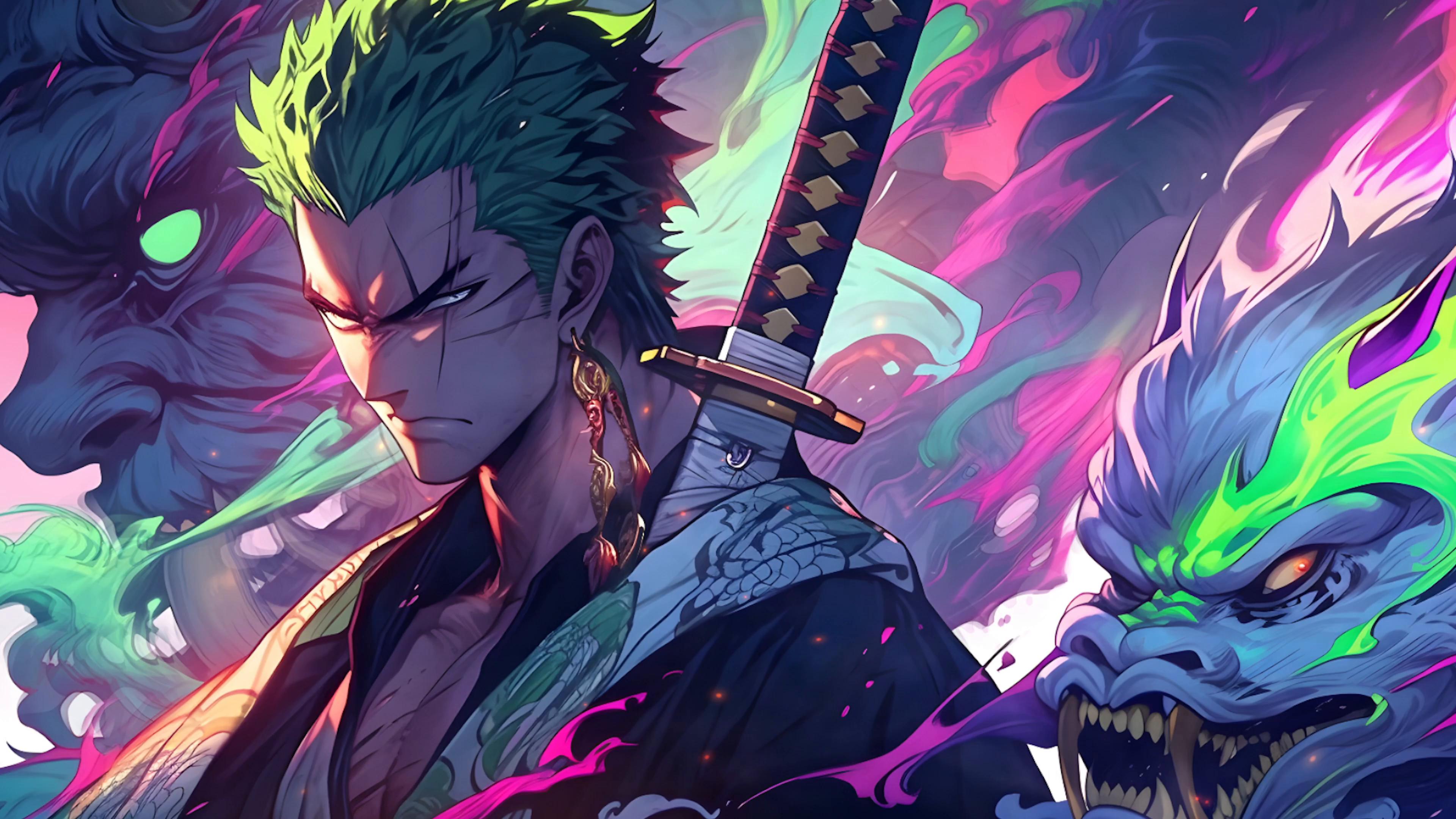 3840x2160 Pirate Hunter Zoro Live Wallpaper