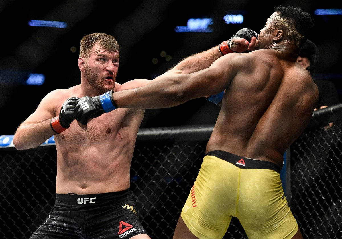 1200x842 Download Stipe Miocic Trading Left Hooks Wallpaper