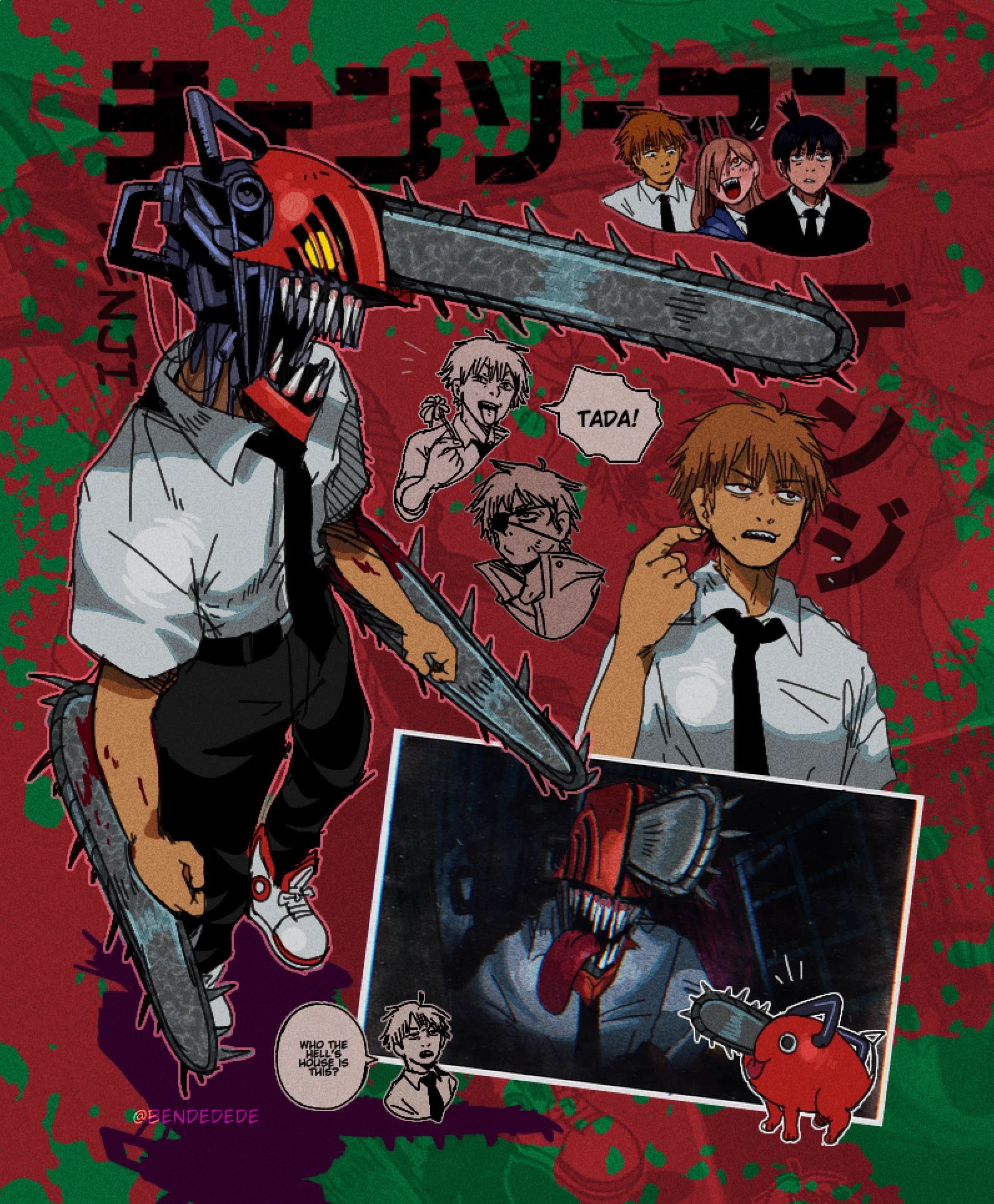 1592x1929 Bende on X: Denji from Chainsaw Man / X