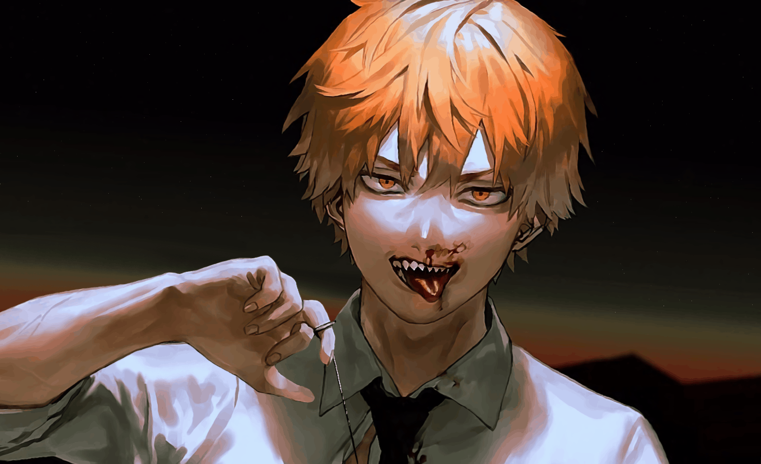 1554x949 Wallpaper Engine) Denji Man [2K]