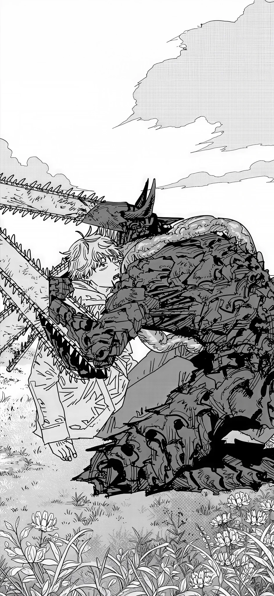 943x2048 Komix Bro: 4K Wallpaper. Textless Posters! on X: CHAINSAW MAN & Pochita 4K MOBILE WALLPAPER! #csm231 / X