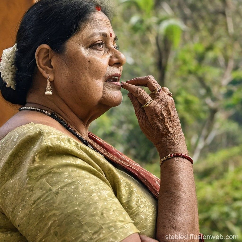 1024x1024 Chubby Indian Aunty with Mole. Stable Diffusion Online