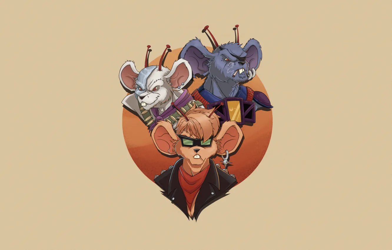 1332x850 Free Mouse bikers from Mars wallpaper for desktop and phone