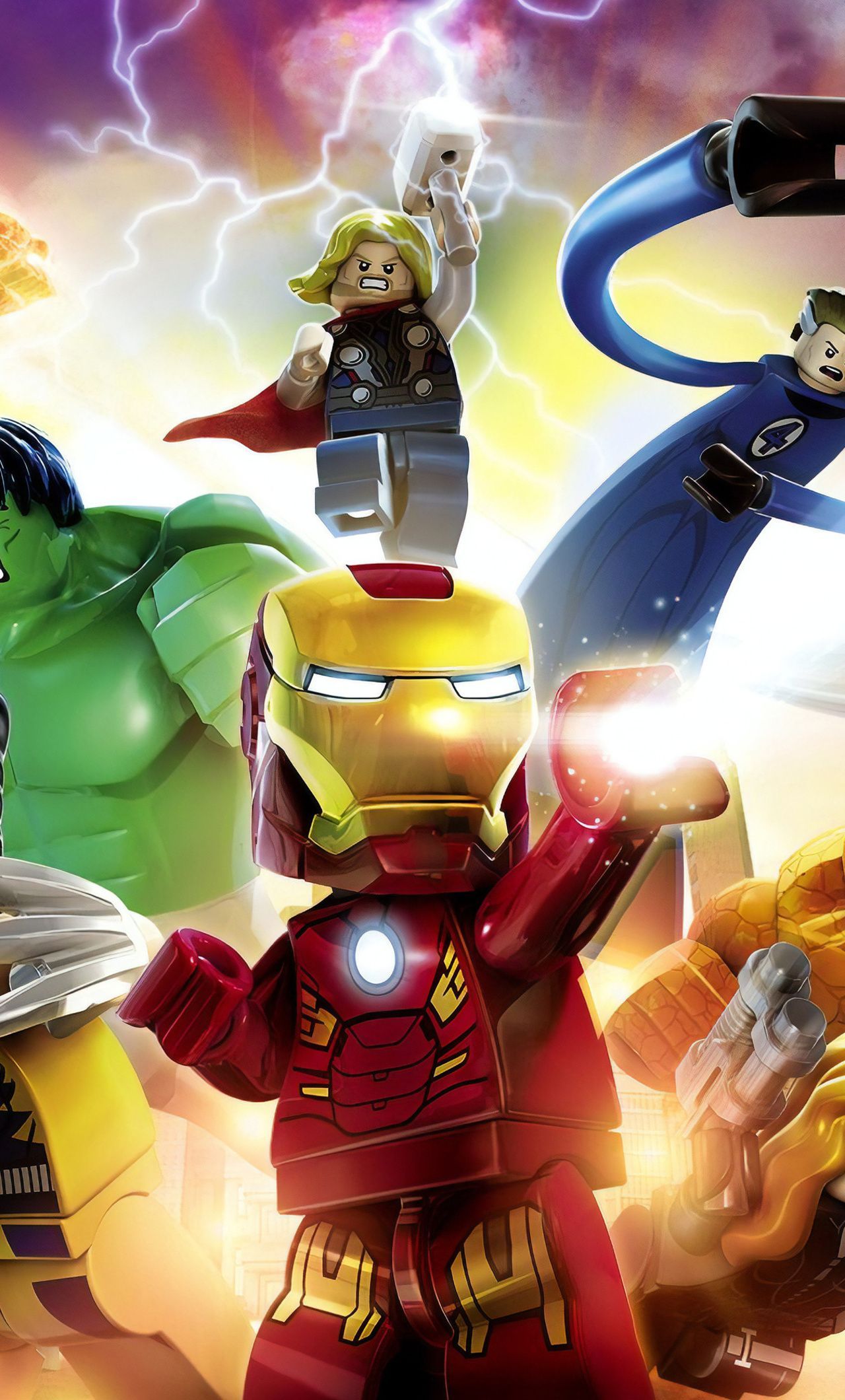 1280x2120 Lego Marvel Phone Wallpaper