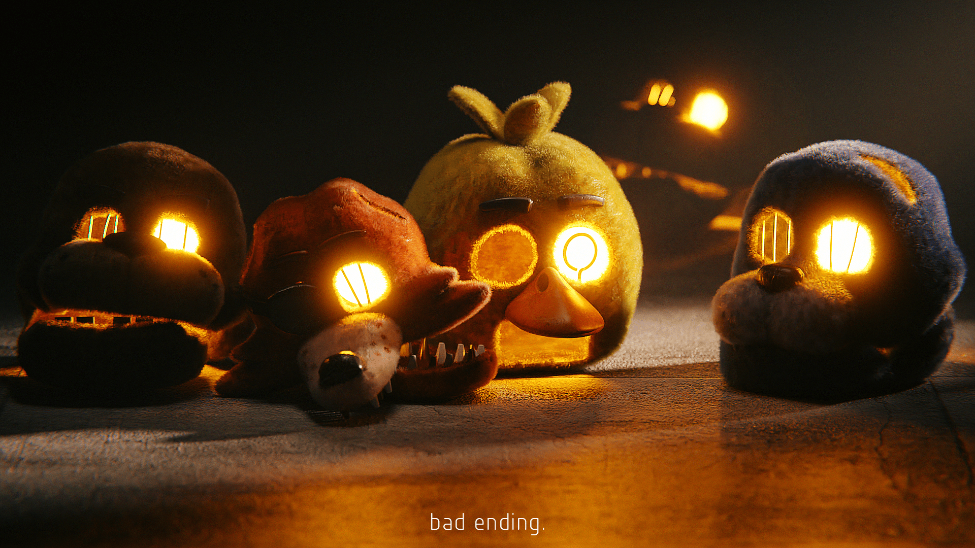1920x1080 FNAF 3's Good and Bad Endings but made with Blender